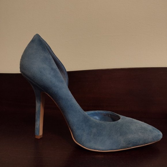 BCBG Paris Blue Suede Pumps - Picture 3 of 10